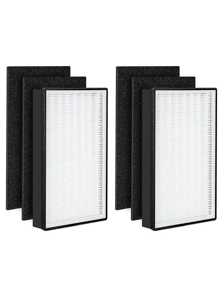 2-Pack PrimaPure H13 True HEPA Filter Replacement For Filtrete Room Air Purifier 1150101, FAP-C02-A2, FAP-C03-A2, FAP-T03-A2, FAP-SC02L, 2 HEPA Filters + 4 Carbon Filters